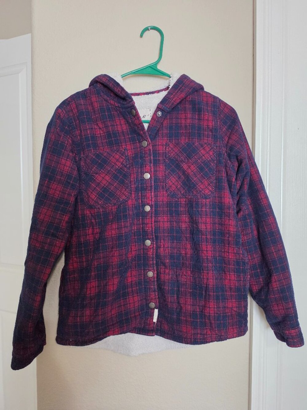 Women's Sherpa Lined Hooded Jacket, Size Small